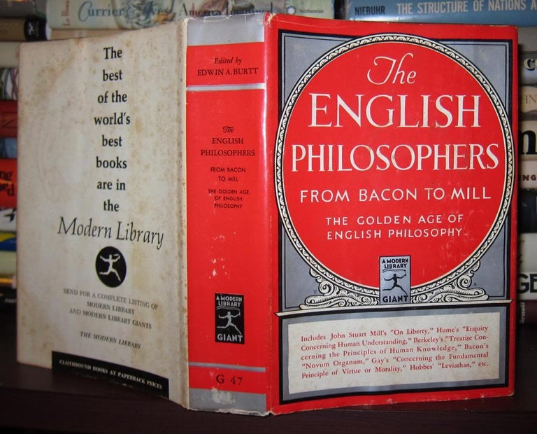 Item #40066 THE ENGLISH PHILOSOPHERS FROM BACON TO MILL. Edwin A. Burtt.