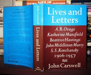 Item #40340 LIVES AND LETTERS. John Carswell