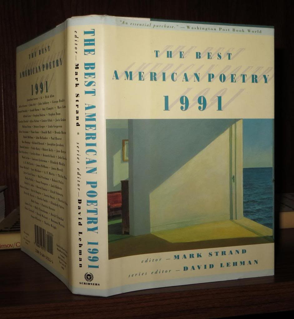 The Best American Poetry 1991 Mark Strand David Lehman First Edition First Printing