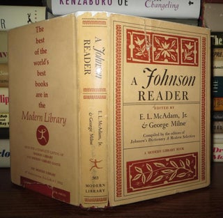 Item #58942 A JOHNSON READER. Samuel Johnson, E. L. McAdam, Jr
