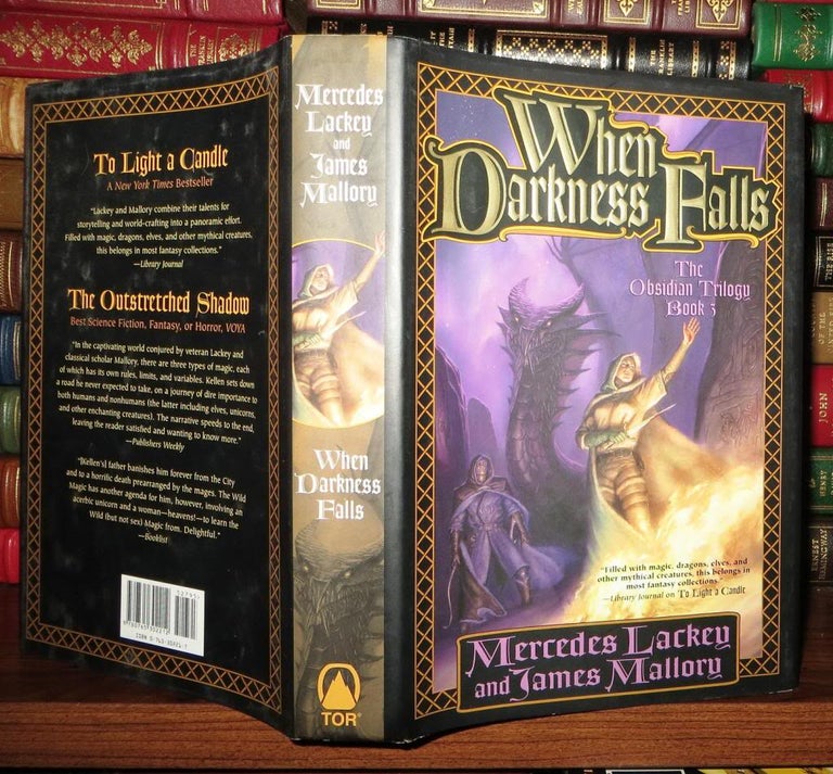Item #68593 WHEN DARKNESS FALLS The Obsidian Trilogy, Book 3. Mercedes Lackey, James Mallory.