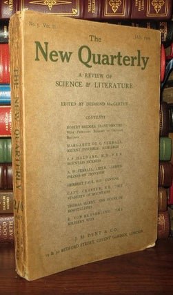 Item #72167 THE NEW QUARTERLY A Review of Science and Literature, Vol. II, No. 5, January 1909....