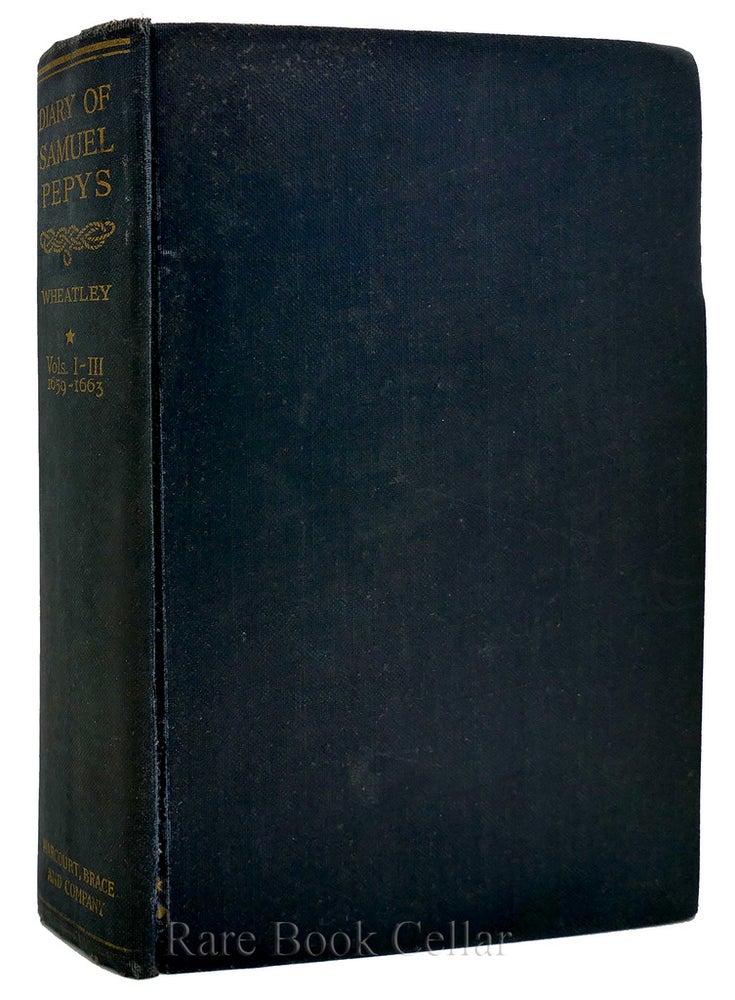 Item #87902 DIARY OF SAMUEL PEPY'S. VOLUME I-III 1659-1663. Selected Samuel Pepys, Edited Robert Latham.