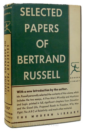 Item #88522 SELECTED PAPERS OF BERTRAND RUSSELL. Bertrand Russell