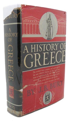 Item #92576 A HISTORY OF GREECE Modern Library #g35. J. B. Bury