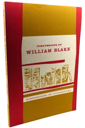Item #96571 DISCUSSIONS OF WILLIAM BLAKE. John E. Grant