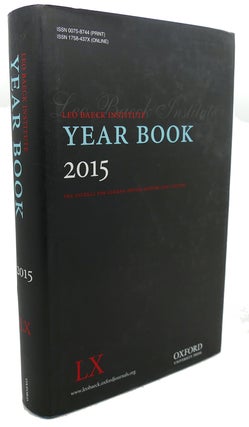Item #101782 LEO BAECK INSTITUTE, YEAR BOOK 2015