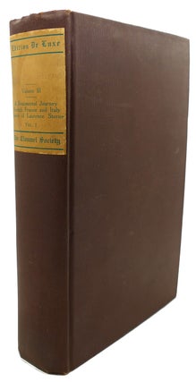 Item #102166 THE COMPLETE WORKS AND LIFE OF LAURENCE STERNE, VOLUME THREE. Laurence Sterne