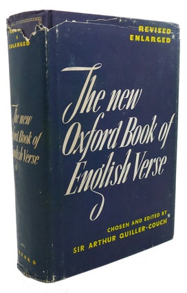 Item #102341 THE NEW OXFORD BOOK OF ENGLISH VERSE 1250-1918. Sir Arthur Quiller-Couch