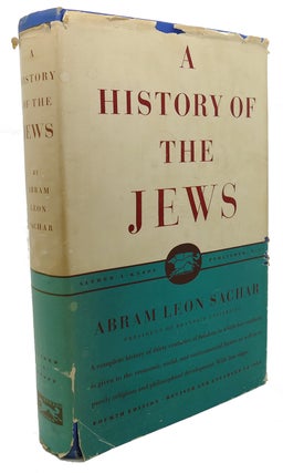 Item #103258 A HISTORY OF THE JEWS. Abram Leon Sachar