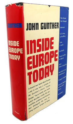 Item #103585 INSIDE EUROPE TODAY. John Gunther