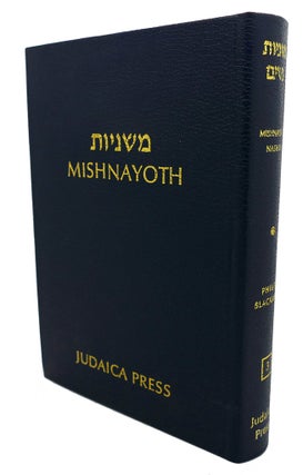 Item #104177 MISHNAYOTH , VOLUME III : Order Nashim