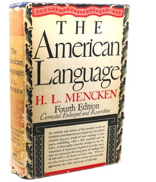 Item #112627 THE AMERICAN LANGUAGE : An Inquiry Into the Development of English in the United...
