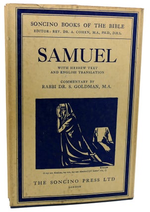 Item #113526 SAMUEL : Hebrew Text & English Translation with an Introduction and Commentary....