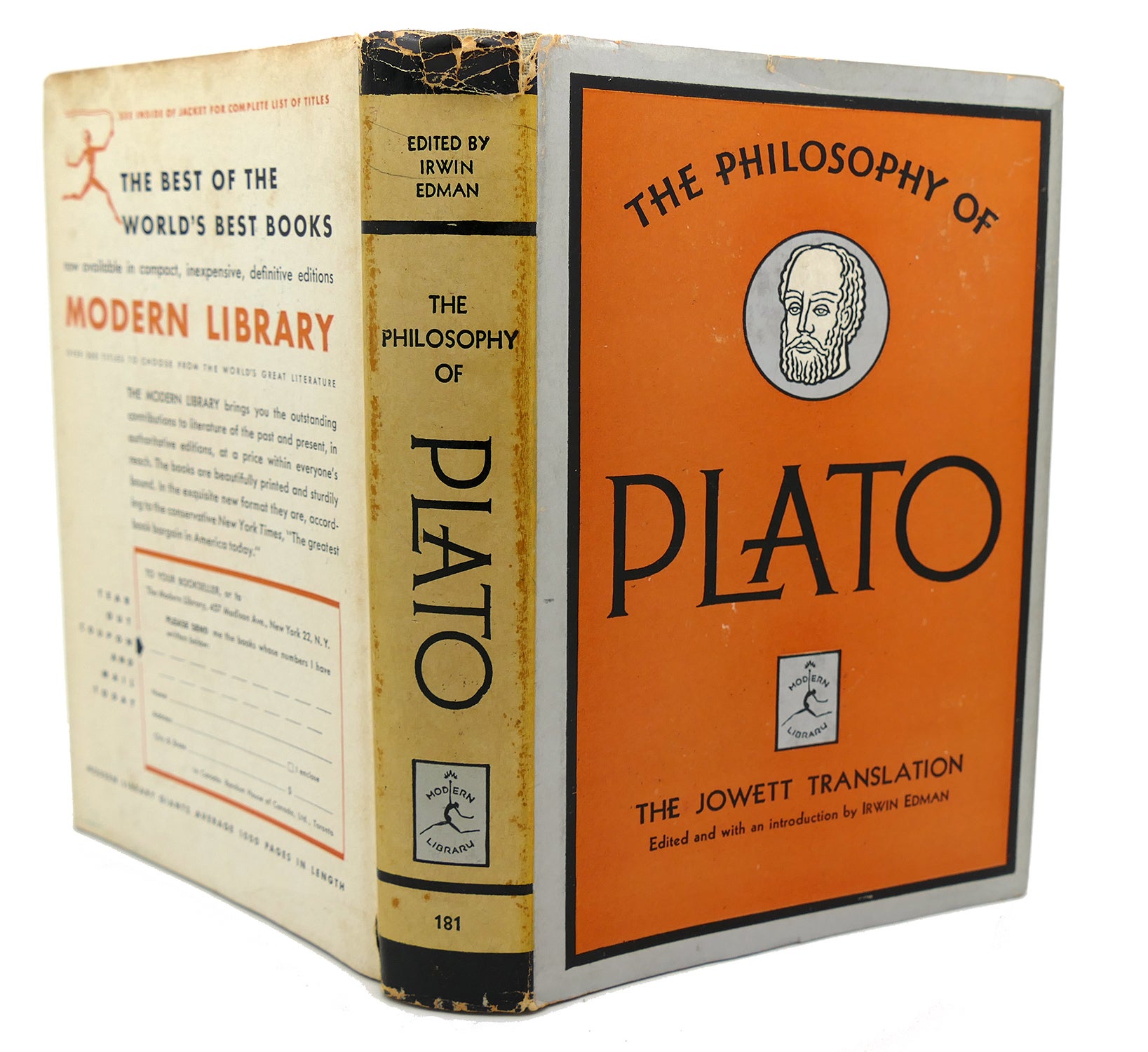 THE WORKS OF PLATO Modern Library No. 181 by Plato Jowett Edman Irwin on  Rare Book Cellar