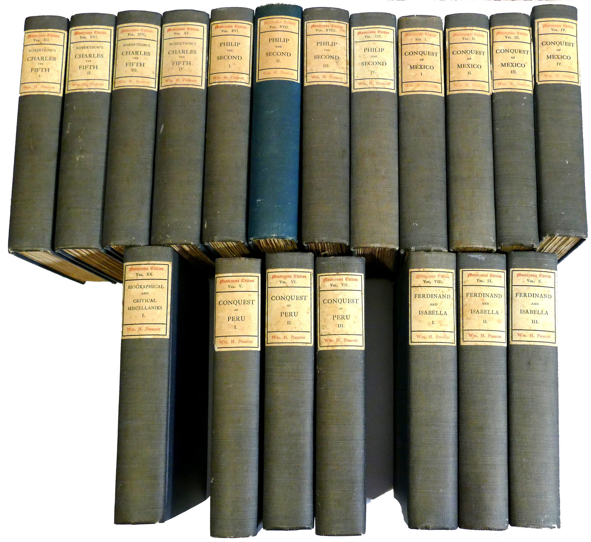 WORKS OF WILLIAM H. PRESCOTT MONTEZUMA EDITION; Ferdinand and