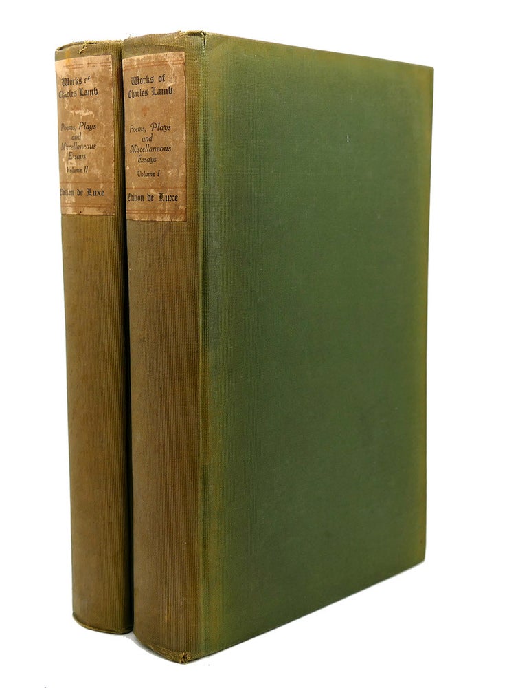 Item #114678 THE WORKS OF CHARLES LAMB, POEMS, PLAYS & MISCELLANEOUS ESSAYS, Edition De-Luxe. Charles Lamb Alfred Ainger.