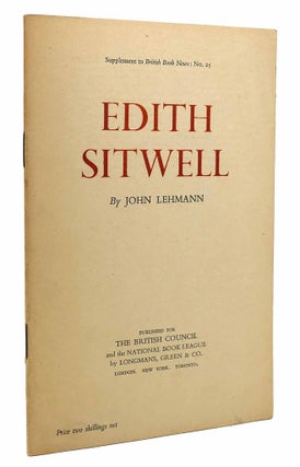 Item #115754 EDITH SITWELL. Edith John Lehmann Sitwell
