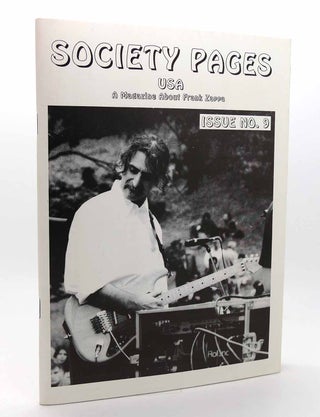 Item #116243 SOCIETY PAGES FRANK ZAPPA ISSUE NO. 9 A Magazine about Frank Zappa Fanzine. Frank Zappa