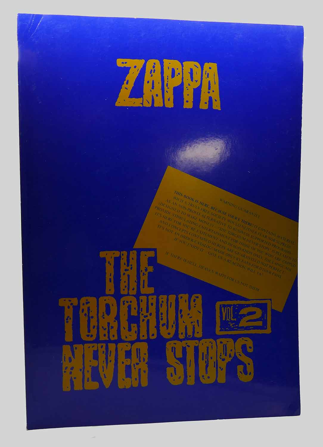 FRANK ZAPPA THE TORCHUM NEVER STOPS VOL. 2 by Frank Zappa on Rare Book  Cellar