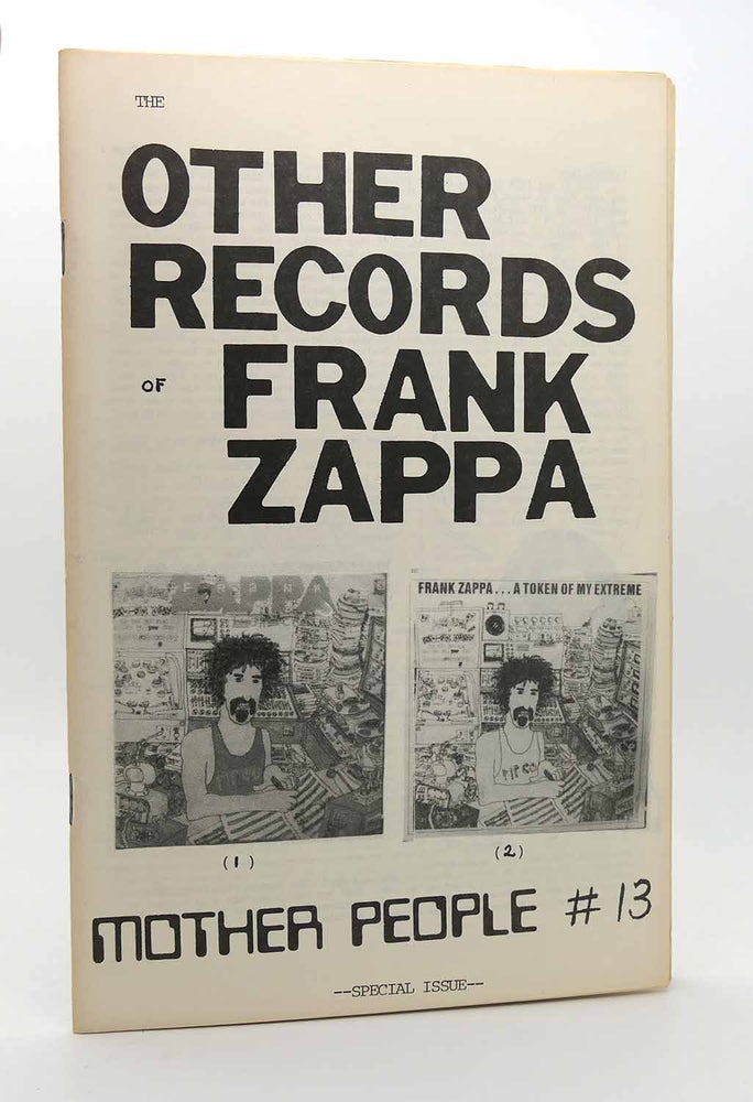 Item #116284 MOTHER PEOPLE #13 Frank Zappa Fanzine. Frank Zappa.