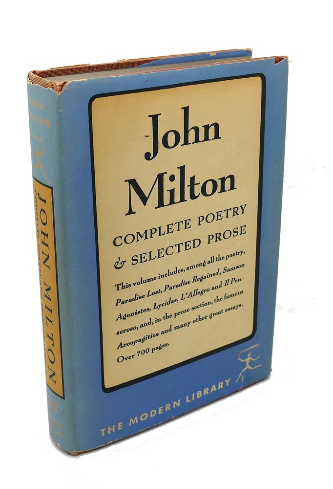 Item #116813 JOHN MILTON COMPLETE POETRY & SELECTED PROSE. John Milton.