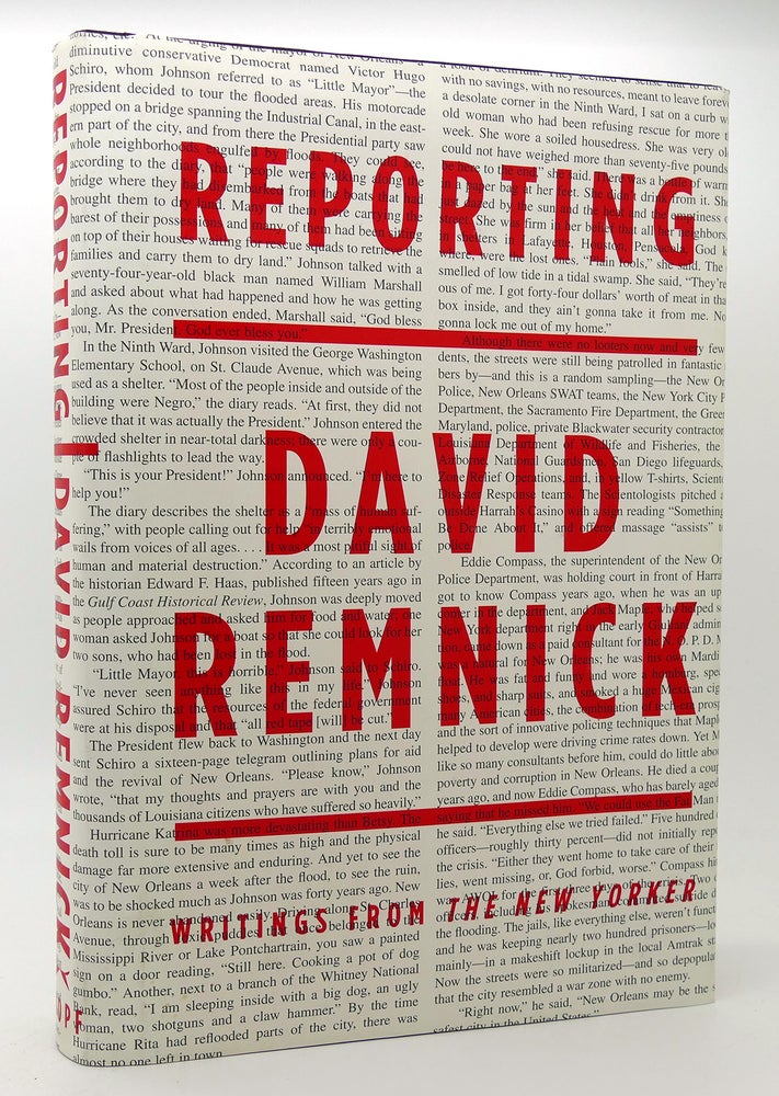 Item #118524 REPORTING Writings from The New Yorker. David Remnick.