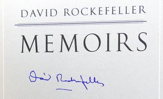 DAVID ROCKEFELLER MEMOIRS Signed 1st