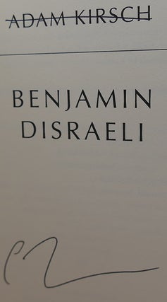 BENJAMIN DISRAELI Signed 1st