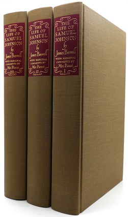 Item #121590 THE LIFE OF SAMUEL JOHNSON 3 Vol Set. James Boswell