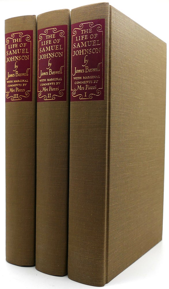 Item #121590 THE LIFE OF SAMUEL JOHNSON 3 Vol Set. James Boswell.