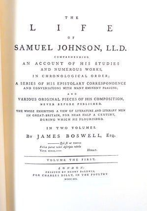 THE LIFE OF SAMUEL JOHNSON 3 Vol Set.