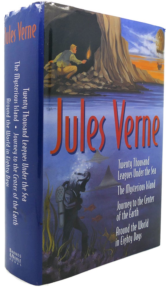 Item #122126 TWENTY THOUSAND LEAGUES UNDER THE SEA, THE MYSTERIOUS ISLAND, Journey to the Center of the Earth, around the World in Eighty Days. Jules Verne.