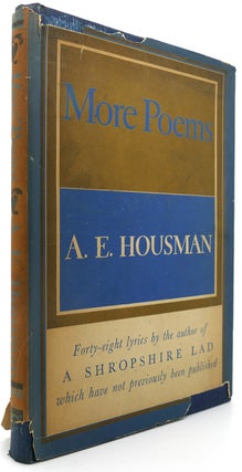 Item #122288 MORE POEMS. A. E. Housman