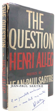 THE QUESTION Signed by Henri ALLEG. Jean-Paul Sartre - Henri Alleg.