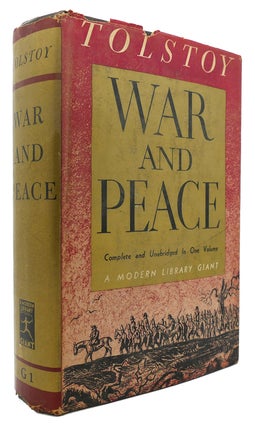 Item #123434 WAR AND PEACE Modern Library # G1. Leo Tolstoy