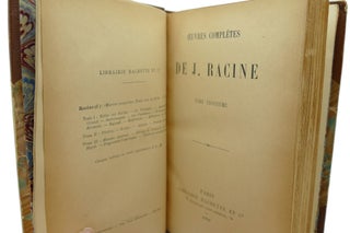 OEUVRES COMPLÈTES DE J. RACINE Volume 1, 2 Und 3