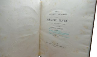 DELLE ANTICHITA GIUDAICHE DI GIUSEPPE FLAVIO; 5 Volume Set