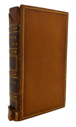 Item #125052 THE WORKS OF THE ENGLISH POETS VOL. 20 With Prefaces, Biographical and Critical....