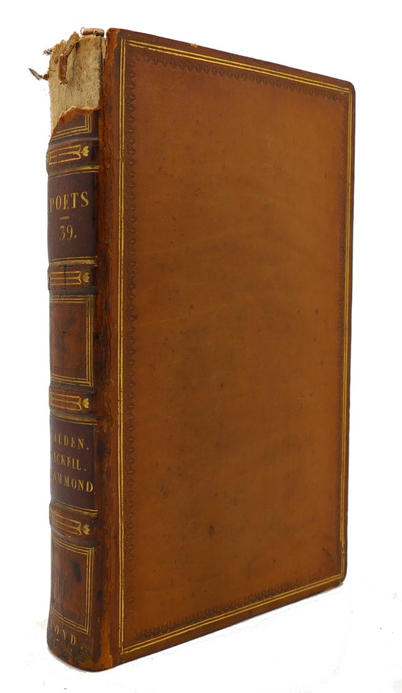 Item #125069 THE WORKS OF THE ENGLISH POETS VOL. 39 With Prefaces, Biographical and Critical. Samuel Johnson.