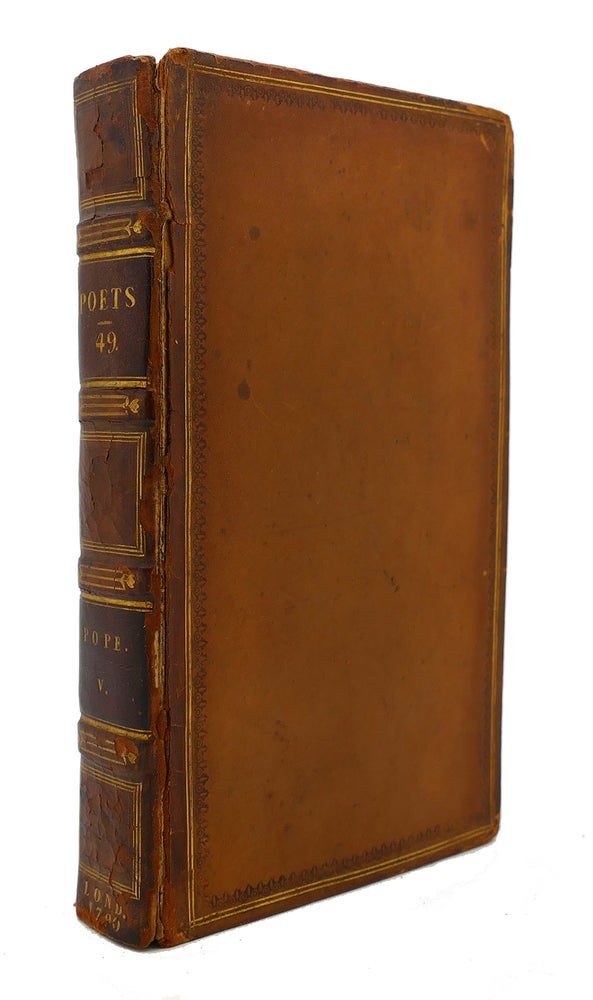 Item #125074 THE WORKS OF THE ENGLISH POETS VOL 49 With Prefaces, Biographical and Critical. Samuel Johnson.