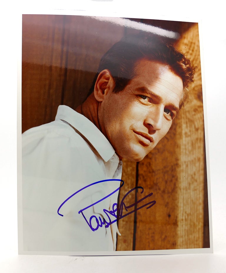 Item #126950 PAUL NEWMAN SIGNED PHOTO Autographed. Paul Newman.