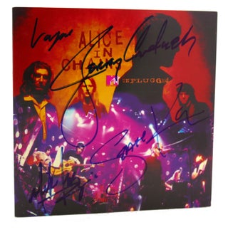 Item #127224 ALICE IN CHAINS UNPLUGGED Signed. Jerry Cantrell Layne Staley, Mike Inez, Sean Kinney