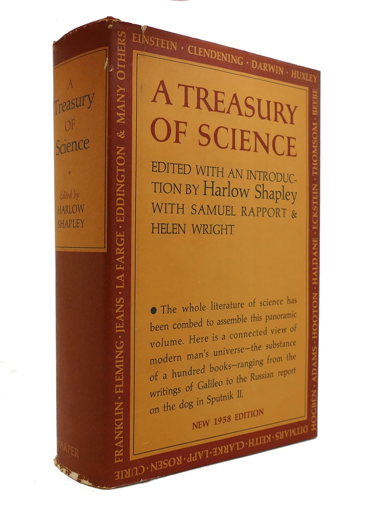 Item #128597 A TREASURY OF SCIENCE. Harlow Shapley.