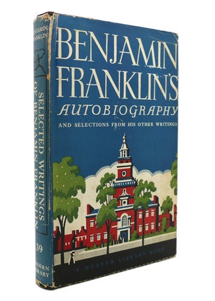 Item #129360 BENJAMIN FRANKLIN'S AUTOBIOGRAPHY Modern Library No 39. Benjamin Franklin