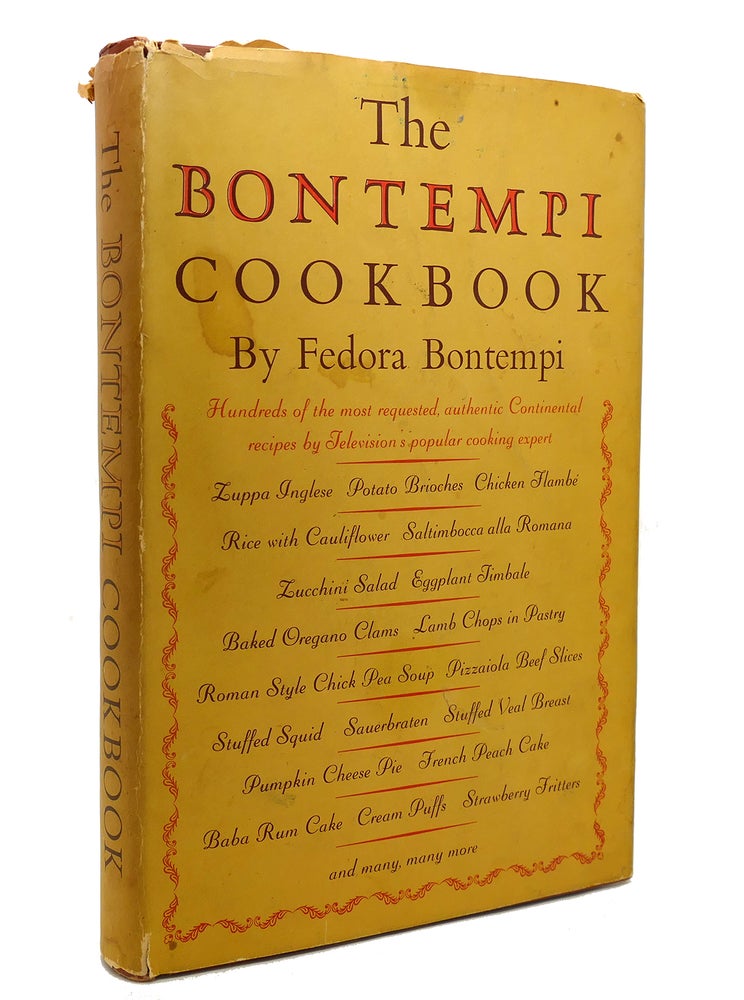 Item #130725 THE BONTEMPI COOKBOOK. Fedora Bontempi.