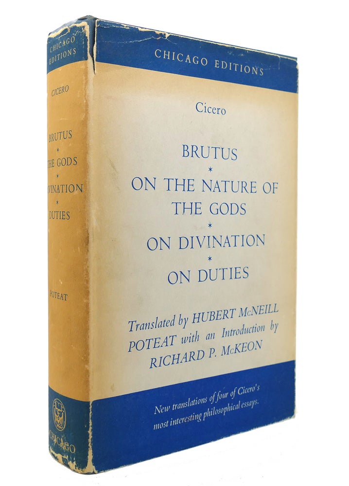 Item #131609 BRUTUS, ON THE NATURE OF THE GODS, ON DIVINATION, ON DUTIES. Hubert McNeil Cicero.