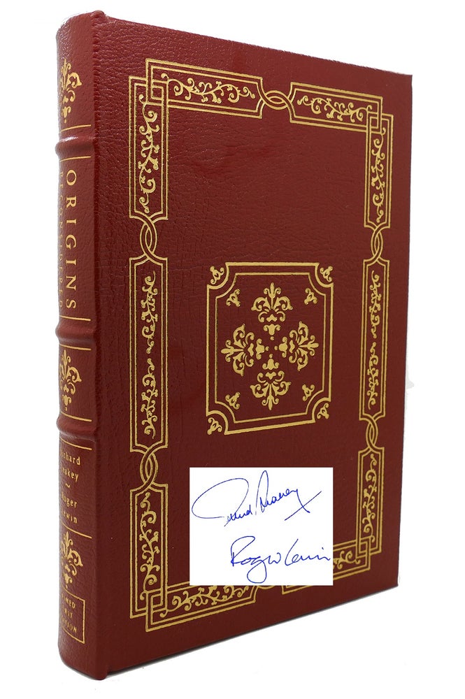Item #132377 ORIGINS RECONSIDERED Signed Easton Press. Roger Lewin Richard Leakey.