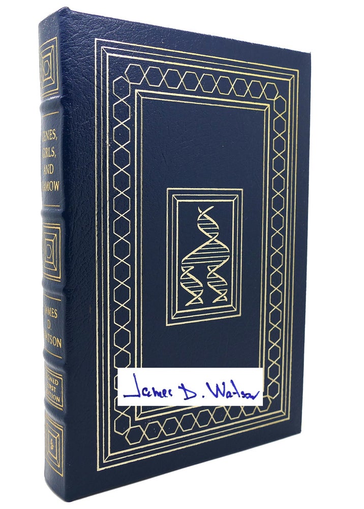 Item #132410 GENES, GIRLS, AND GAMOW Signed Easton Press. James D. Watson.