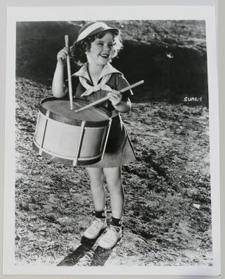 Item #134472 SHIRLEY TEMPLE PHOTO Playing Drum. Shirley Temple